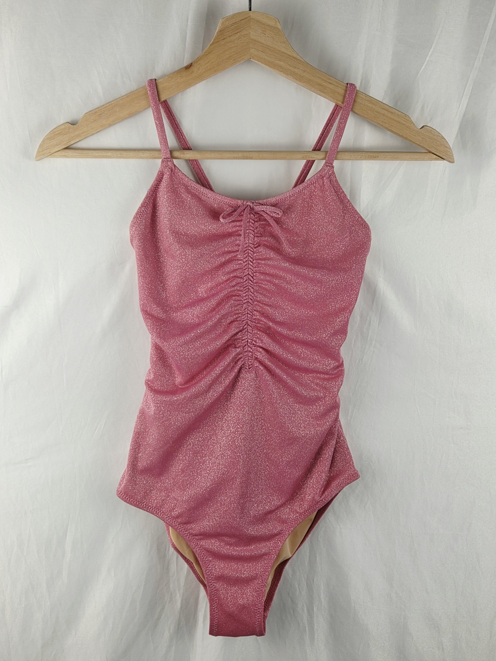 Crewcuts Girls Pink Shimmer One-Piece Swimsuit